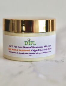 Light Musk & Sandalwood Whipped Shea Body Butter 4 oz.